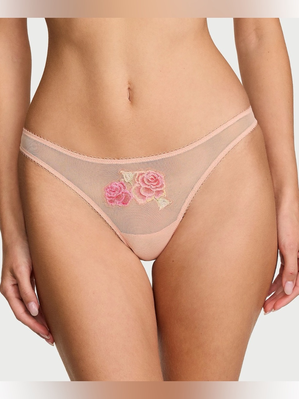 Victoria's Secret Sweet Melody Motif Lace Thong Panty